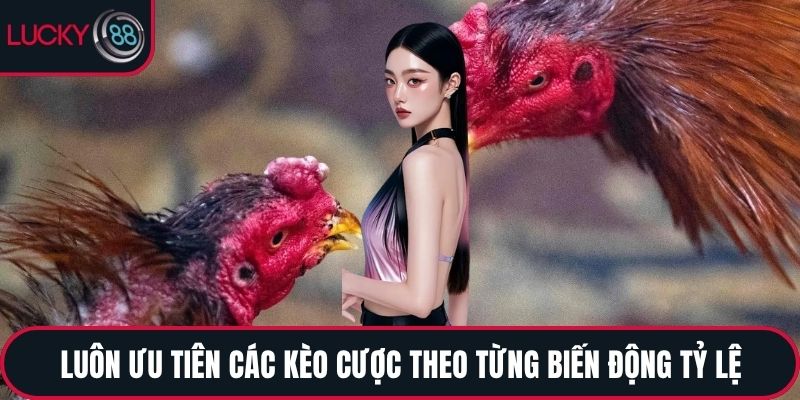 Luôn ưu tiên các kèo cược theo từng biến động tỷ lệ
